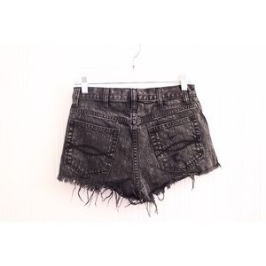A&F “Distressed” Black Demin Shorts